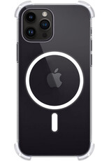 BASEY. Hoes Geschikt voor iPhone 15 Pro Max Hoesje Magsafe Compatible Shock Proof Case Transparant Met Screenprotector - Hoesje Geschikt voor iPhone 15 Pro Max Hoes Magsafe Cover Shockproof