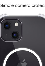 NoXx Hoes Geschikt voor iPhone 15 Hoesje Geschikt voor Magsafe Hoesje Cover Shock Proof Case Met 2x Screenprotector - Transparant