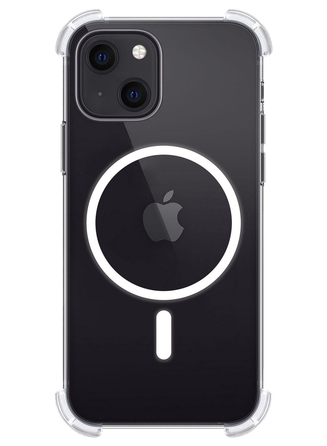 NoXx Hoes Geschikt voor iPhone 15 Hoesje Geschikt voor Magsafe Hoesje Cover Shock Proof Case Met 2x Screenprotector - Transparant