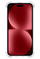 NoXx Hoes Geschikt voor iPhone 15 Plus Hoesje Geschikt voor Magsafe Hoesje Cover Shock Proof Case Met 2x Screenprotector - Transparant