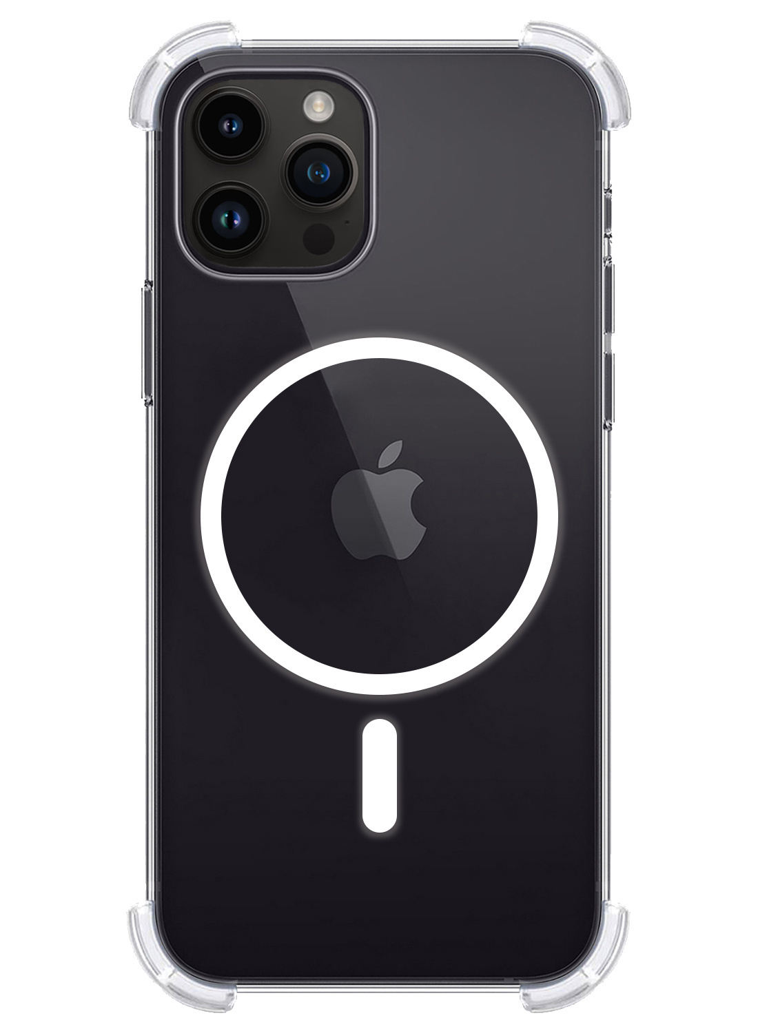 NoXx Hoes Geschikt voor iPhone 15 Pro Hoesje Geschikt voor Magsafe Hoesje Cover Shock Proof Case Met 2x Screenprotector - Transparant