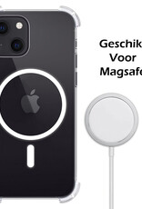 Nomfy Hoesje Geschikt voor iPhone 15 Hoes Geschikt voor Magsafe Shock Proof Cover Case Shockproof Transparant Met 2x Screenprotector - Hoesje Geschikt voor iPhone 15 Hoes Back Case Magsafe