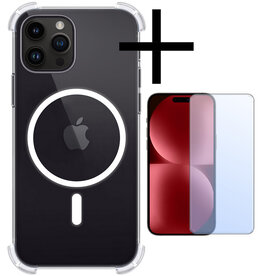 NoXx NoXx iPhone 15 Pro Magsafe Hoesje Transparant Met Screenprotector