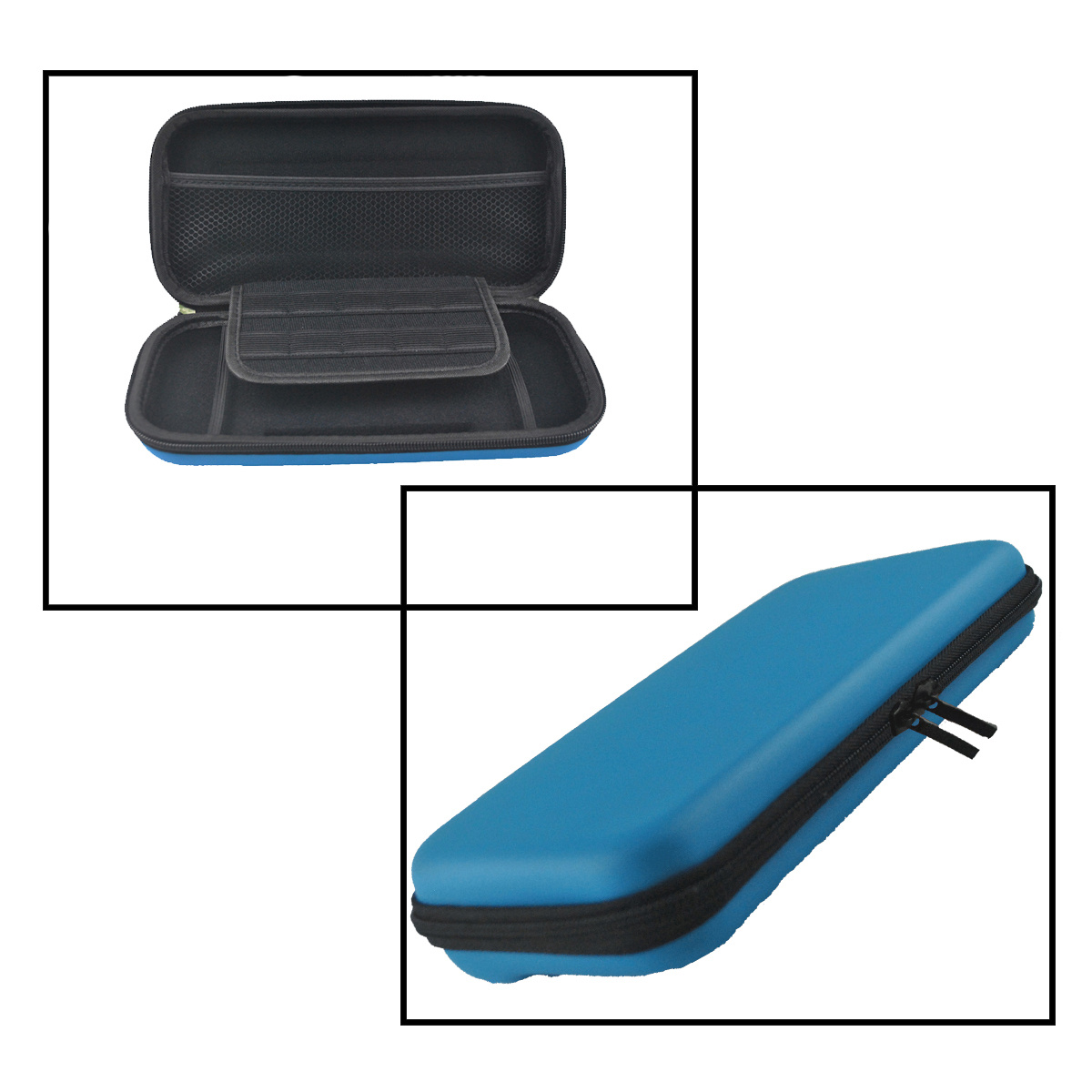 NoXx Hoesje Geschikt voor Nintendo Switch Lite Case Hoes Hard Cover Met Koord - Hoes Geschikt voor Nintendo Switch Lite Hoes - Blauw