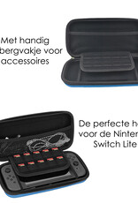 NoXx Hoesje Geschikt voor Nintendo Switch Lite Case Hoes Hard Cover Met Koord - Hoes Geschikt voor Nintendo Switch Lite Hoes - Blauw