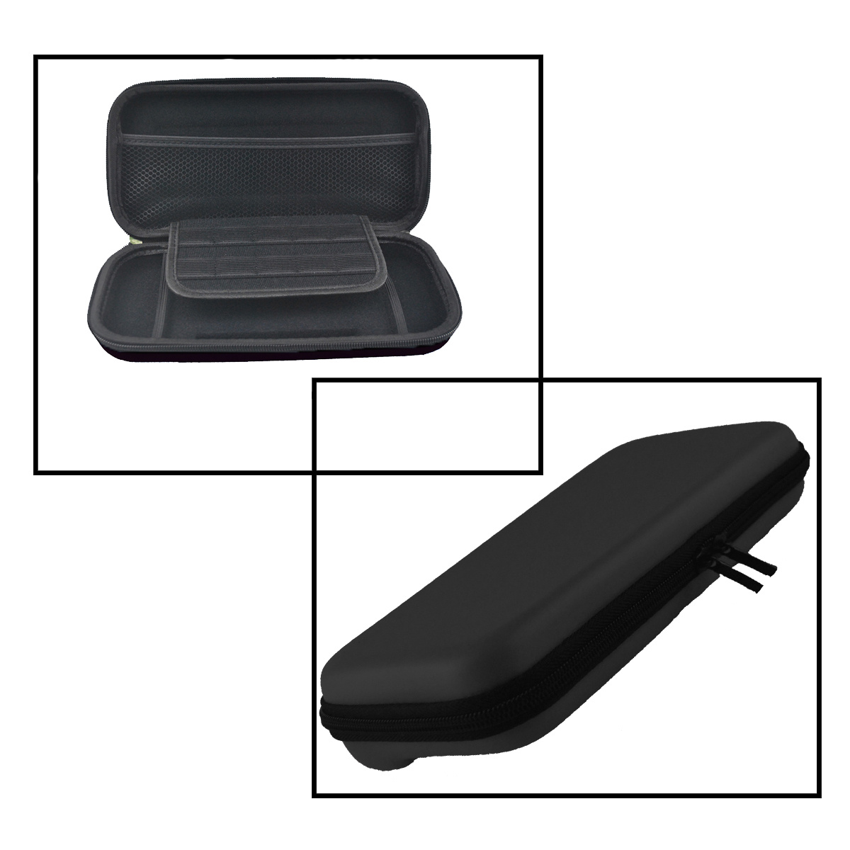 NoXx Hoesje Geschikt voor Nintendo Switch Lite Case Hoes Hard Cover Met Koord - Hoes Geschikt voor Nintendo Switch Lite Hoes - Zwart