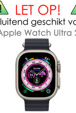 NoXx Hoes Geschikt voor Apple Watch Ultra 2 Siliconen Case - Hoesje Geschikt voor Apple Watch Ultra 2 (49 mm) Hoesje Cover Case - Transparant