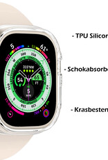Nomfy Hoesje Geschikt voor Apple Watch Ultra 2 Hoes Siliconen Case Cover - Hoes Geschikt voor Apple Watch Ultra 2 (49 mm) Hoesje - Transparant