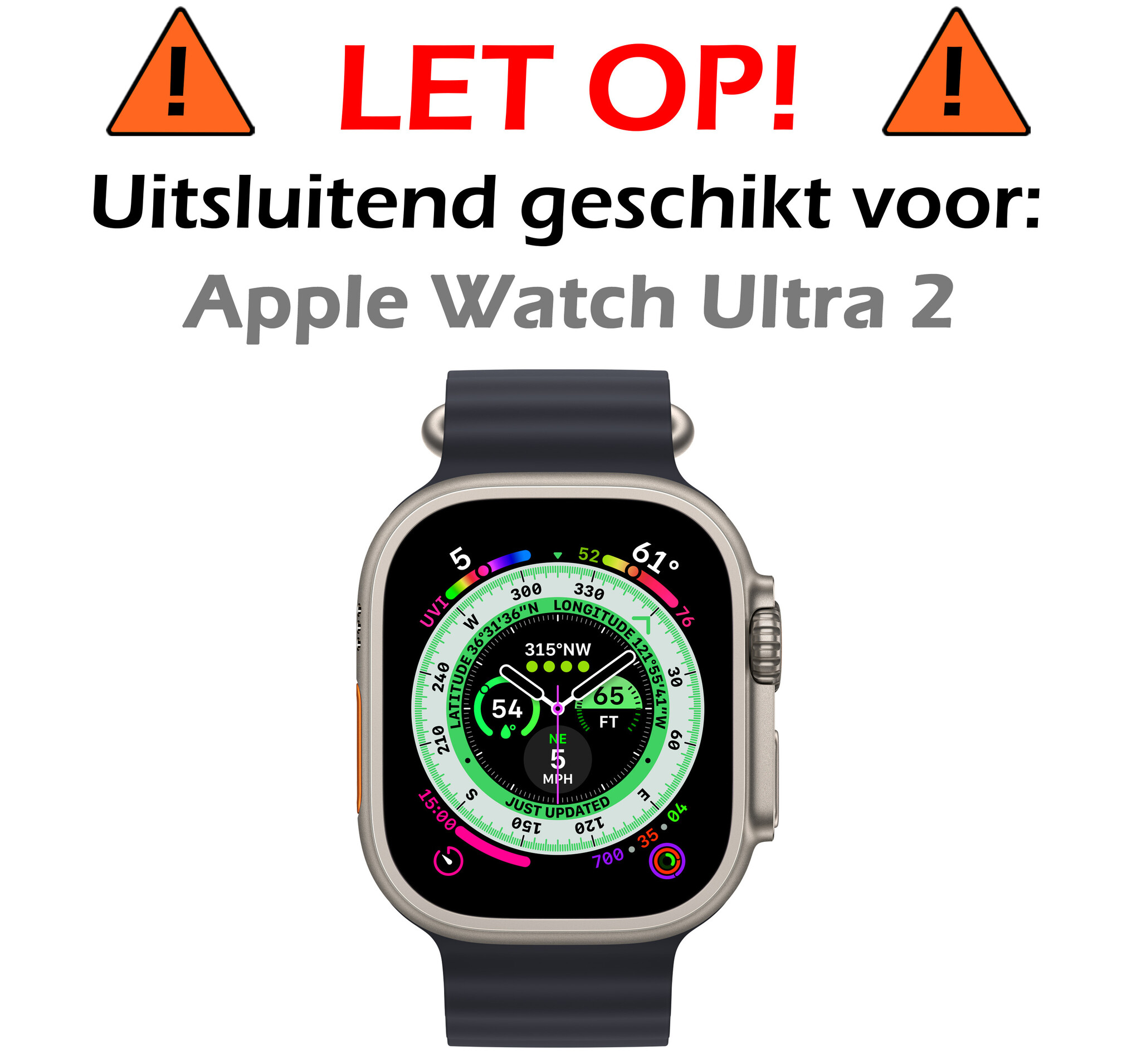 Nomfy Hoesje Geschikt voor Apple Watch Ultra 2 Hoes Siliconen Case Cover - Hoes Geschikt voor Apple Watch Ultra 2 (49 mm) Hoesje - Transparant - 2 PACK
