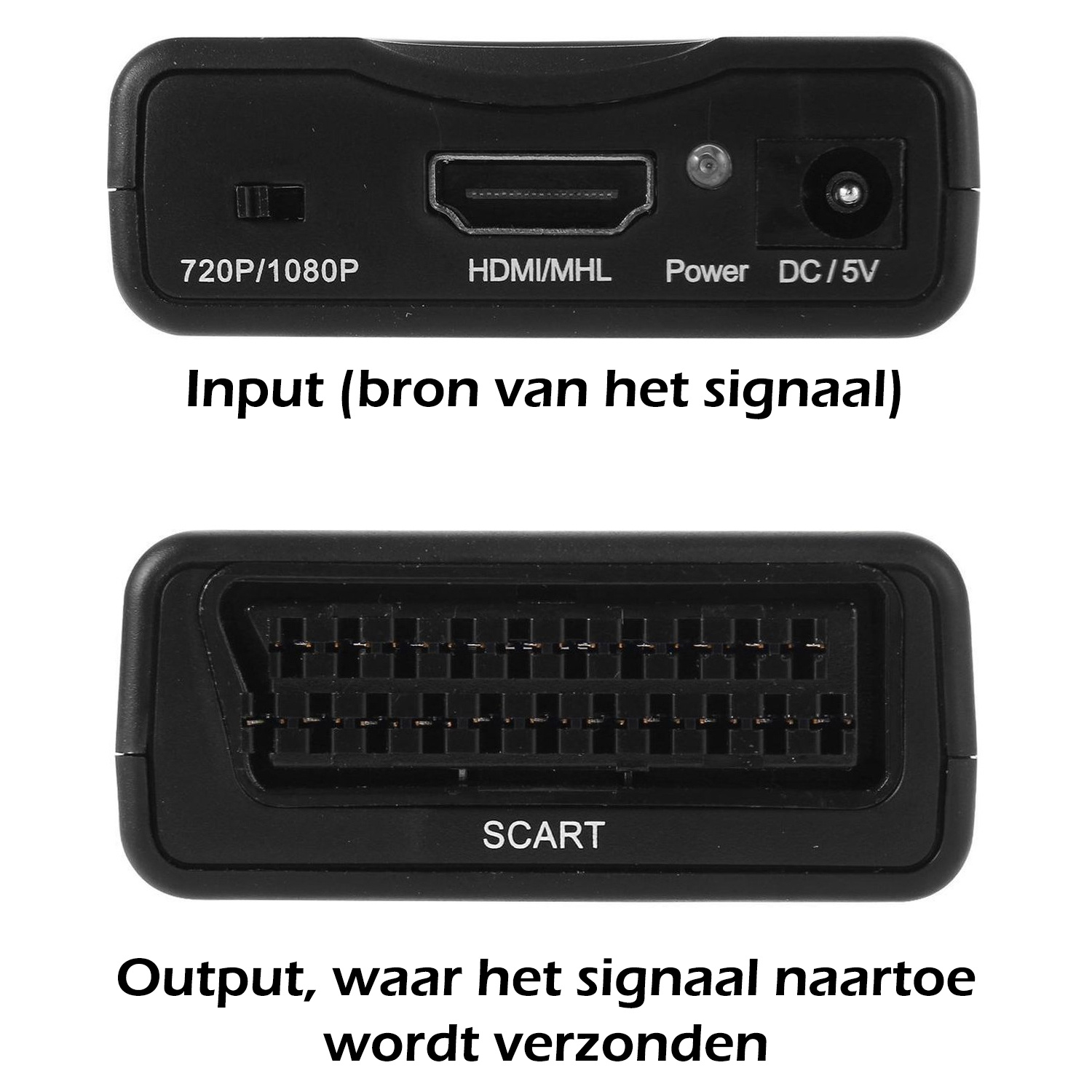 Nomfy HDMI Naar Scart Converter Kabel Adapter Omvormer 1080p - HDMI naar Scart kabel - Zwart