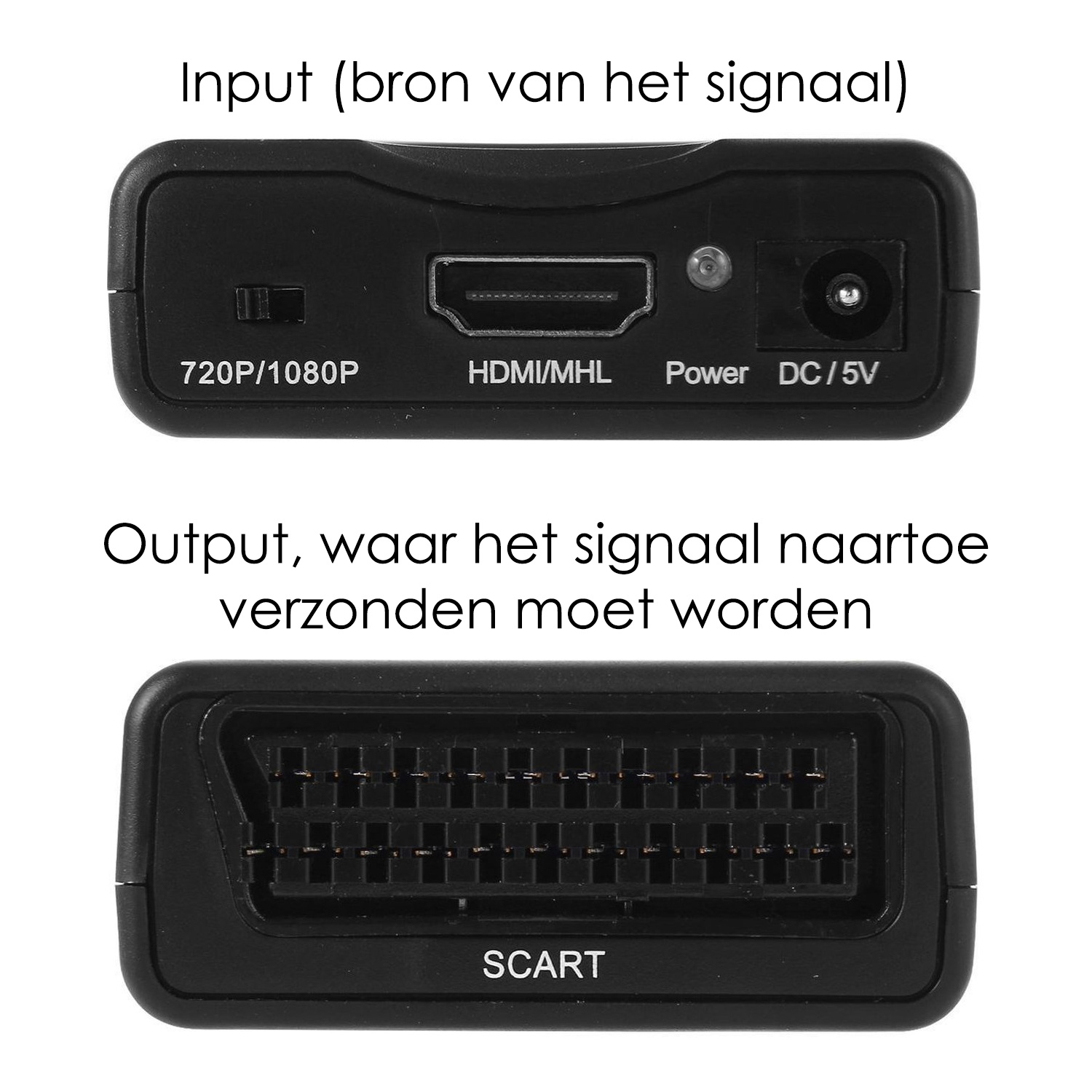 NoXx HDMI Naar Scart Adapter 1080p Kabel Converter HD - HDMI naar Scart kabel - Zwart
