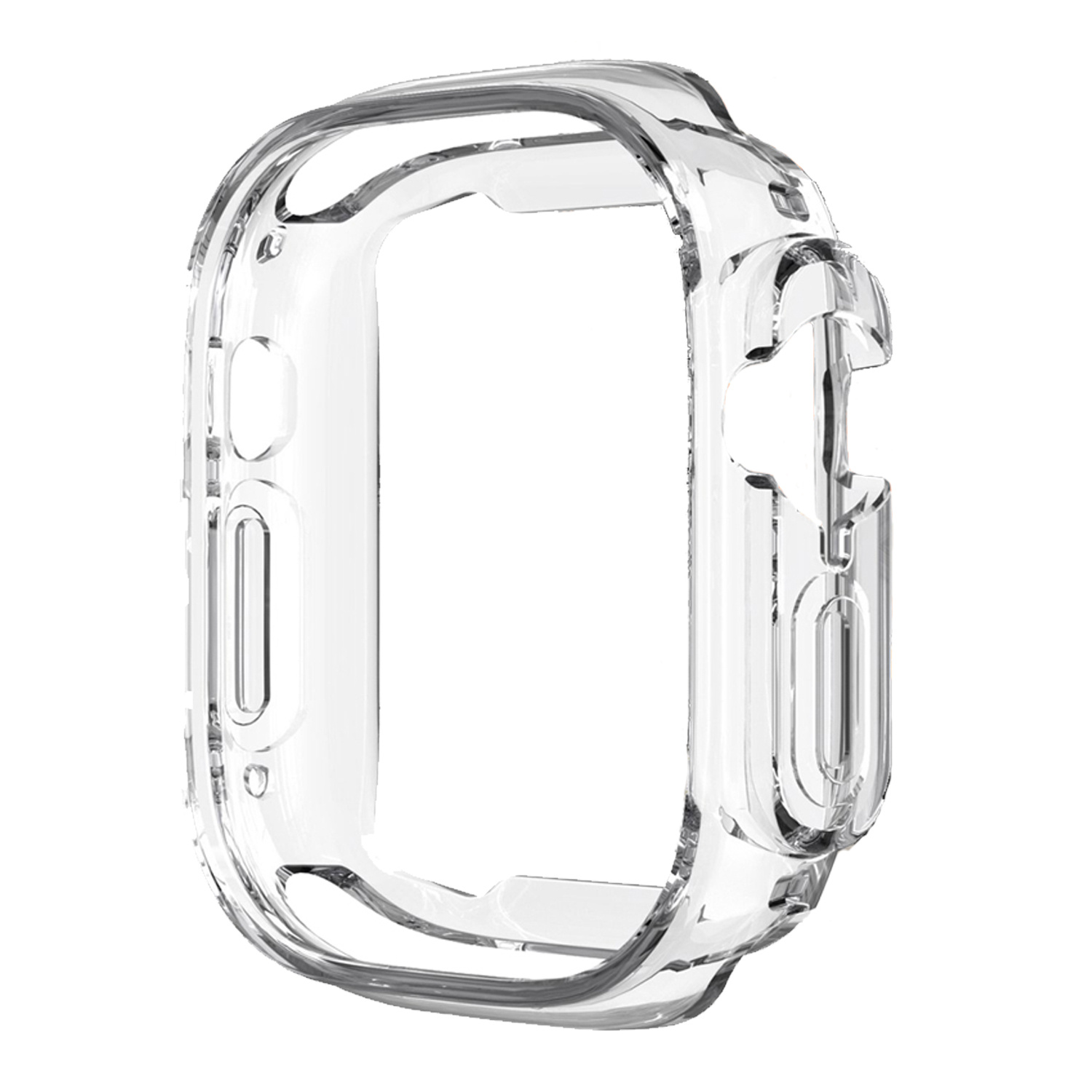 NoXx Hoes Geschikt voor Apple Watch Ultra 2 Siliconen Case - Hoesje Geschikt voor Apple Watch Ultra 2 (49 mm) Hoesje Cover Case - Transparant