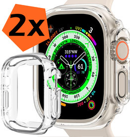 Nomfy Nomfy Apple Watch Ultra 2 Hoesje Siliconen Transparant - 49 mm - 2 PACK