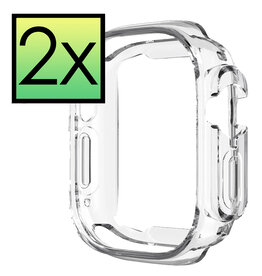 NoXx NoXx Apple Watch Ultra 2 Hoesje Siliconen Transparant - 49 mm - 2 PACK