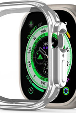Nomfy Hoesje Geschikt voor Apple Watch Ultra 2 Hoes Siliconen Case Cover - Hoes Geschikt voor Apple Watch Ultra 2 (49 mm) Hoesje - Transparant - 2 PACK