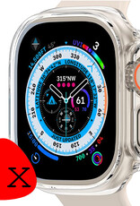 BASEY. Hoes Geschikt voor Apple Watch Ultra 2 Hoesje Siliconen Case - Hoesje Geschikt voor Apple Watch Ultra 2 (49 mm) Hoes - Transparant - 2 Stuks