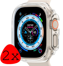 BASEY. BASEY. Apple Watch Ultra 2 Hoesje Siliconen Transparant - 49 mm - 2 PACK