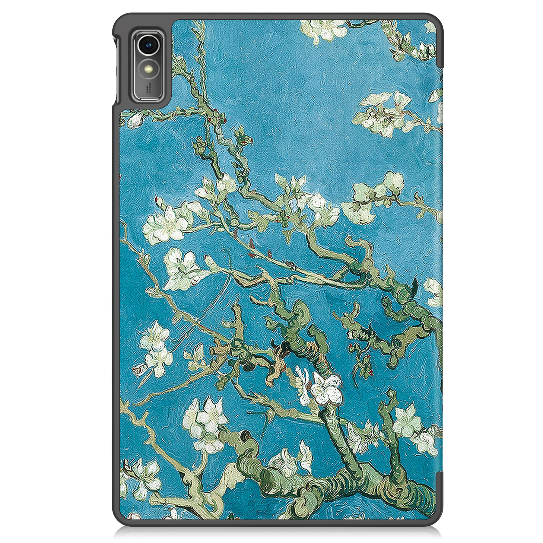 Nomfy Hoes Geschikt voor Lenovo Tab M10 5G Hoes Tri-fold Tablet Hoesje Case - Hoesje Geschikt voor Lenovo Tab M10 5G Hoesje Hardcover Bookcase - Bloesem