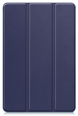 Nomfy Hoes Geschikt voor Lenovo Tab M10 5G Hoes Tri-fold Tablet Hoesje Case - Hoesje Geschikt voor Lenovo Tab M10 5G Hoesje Hardcover Bookcase - Donkerblauw