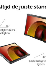 Nomfy Hoes Geschikt voor Lenovo Tab M10 5G Hoes Tri-fold Tablet Hoesje Case - Hoesje Geschikt voor Lenovo Tab M10 5G Hoesje Hardcover Bookcase - Donkerblauw