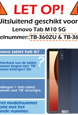 Nomfy Hoes Geschikt voor Lenovo Tab M10 5G Hoes Tri-fold Tablet Hoesje Case - Hoesje Geschikt voor Lenovo Tab M10 5G Hoesje Hardcover Bookcase - Rosé goud