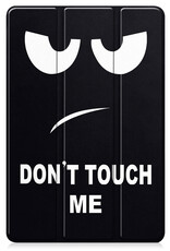 Nomfy Hoes Geschikt voor Lenovo Tab M10 5G Hoes Tri-fold Tablet Hoesje Case - Hoesje Geschikt voor Lenovo Tab M10 5G Hoesje Hardcover Bookcase - Don't Touch Me