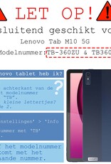 BASEY. Hoesje Geschikt voor Lenovo Tab M10 5G Hoes Case Tablet Hoesje Tri-fold - Hoes Geschikt voor Lenovo Tab M10 5G Hoesje Hard Cover Bookcase Hoes - Bloesem