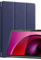BASEY. Hoesje Geschikt voor Lenovo Tab M10 5G Hoes Case Tablet Hoesje Tri-fold - Hoes Geschikt voor Lenovo Tab M10 5G Hoesje Hard Cover Bookcase Hoes - Donkerblauw