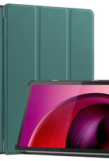 BASEY. Hoesje Geschikt voor Lenovo Tab M10 5G Hoes Case Tablet Hoesje Tri-fold - Hoes Geschikt voor Lenovo Tab M10 5G Hoesje Hard Cover Bookcase Hoes - Donkergroen