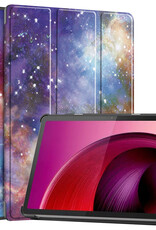BASEY. Hoesje Geschikt voor Lenovo Tab M10 5G Hoes Case Tablet Hoesje Tri-fold - Hoes Geschikt voor Lenovo Tab M10 5G Hoesje Hard Cover Bookcase Hoes - Galaxy
