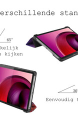 BASEY. Hoesje Geschikt voor Lenovo Tab M10 5G Hoes Case Tablet Hoesje Tri-fold - Hoes Geschikt voor Lenovo Tab M10 5G Hoesje Hard Cover Bookcase Hoes - Galaxy