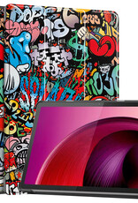 BASEY. Hoesje Geschikt voor Lenovo Tab M10 5G Hoes Case Tablet Hoesje Tri-fold - Hoes Geschikt voor Lenovo Tab M10 5G Hoesje Hard Cover Bookcase Hoes - Graffity