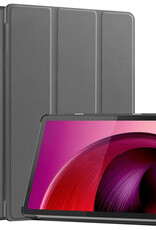 BASEY. Hoesje Geschikt voor Lenovo Tab M10 5G Hoes Case Tablet Hoesje Tri-fold - Hoes Geschikt voor Lenovo Tab M10 5G Hoesje Hard Cover Bookcase Hoes - Grijs