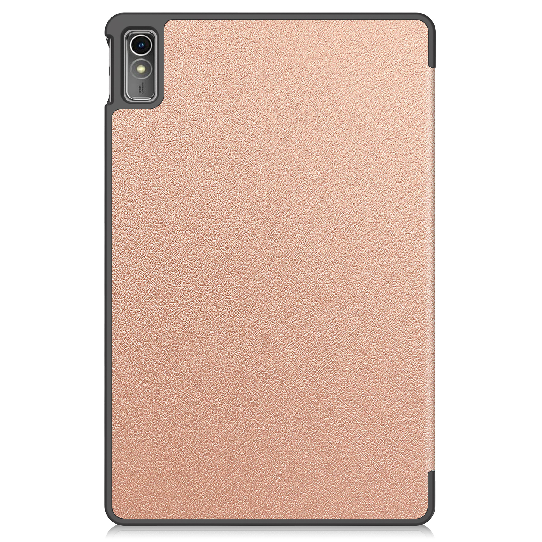 BASEY. Hoesje Geschikt voor Lenovo Tab M10 5G Hoes Case Tablet Hoesje Tri-fold - Hoes Geschikt voor Lenovo Tab M10 5G Hoesje Hard Cover Bookcase Hoes - Rosé goud