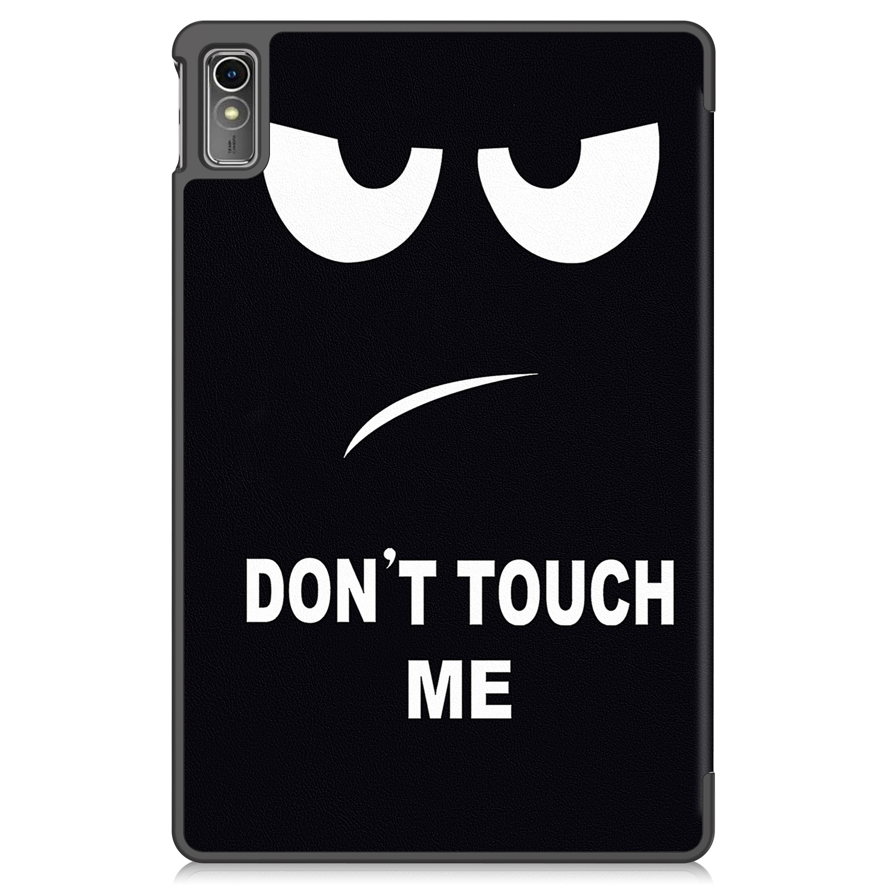 BASEY. Hoesje Geschikt voor Lenovo Tab M10 5G Hoes Case Tablet Hoesje Tri-fold - Hoes Geschikt voor Lenovo Tab M10 5G Hoesje Hard Cover Bookcase Hoes - Don't Touch Me
