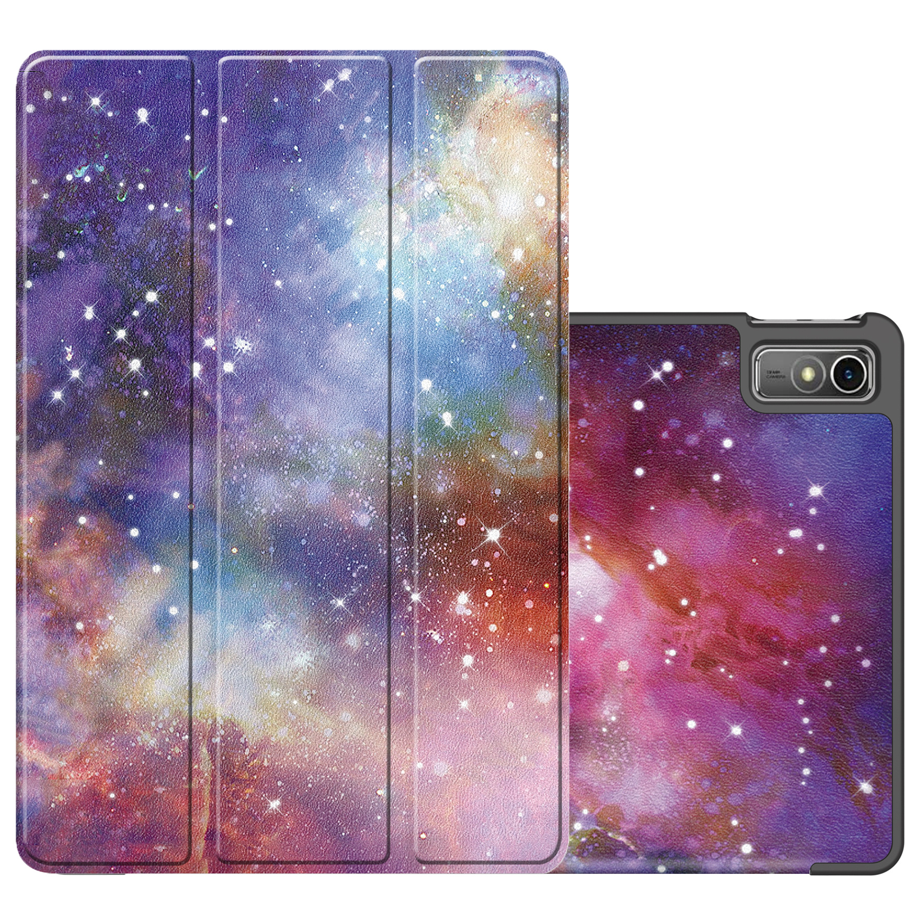 NoXx Hoesje Geschikt voor Lenovo Tab M10 5G Hoesje Case Hard Cover Hoes Book Case - Galaxy
