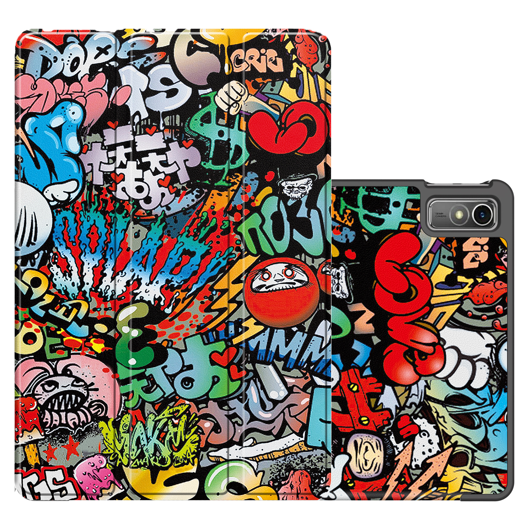 NoXx Hoesje Geschikt voor Lenovo Tab M10 5G Hoesje Case Hard Cover Hoes Book Case - Graffity