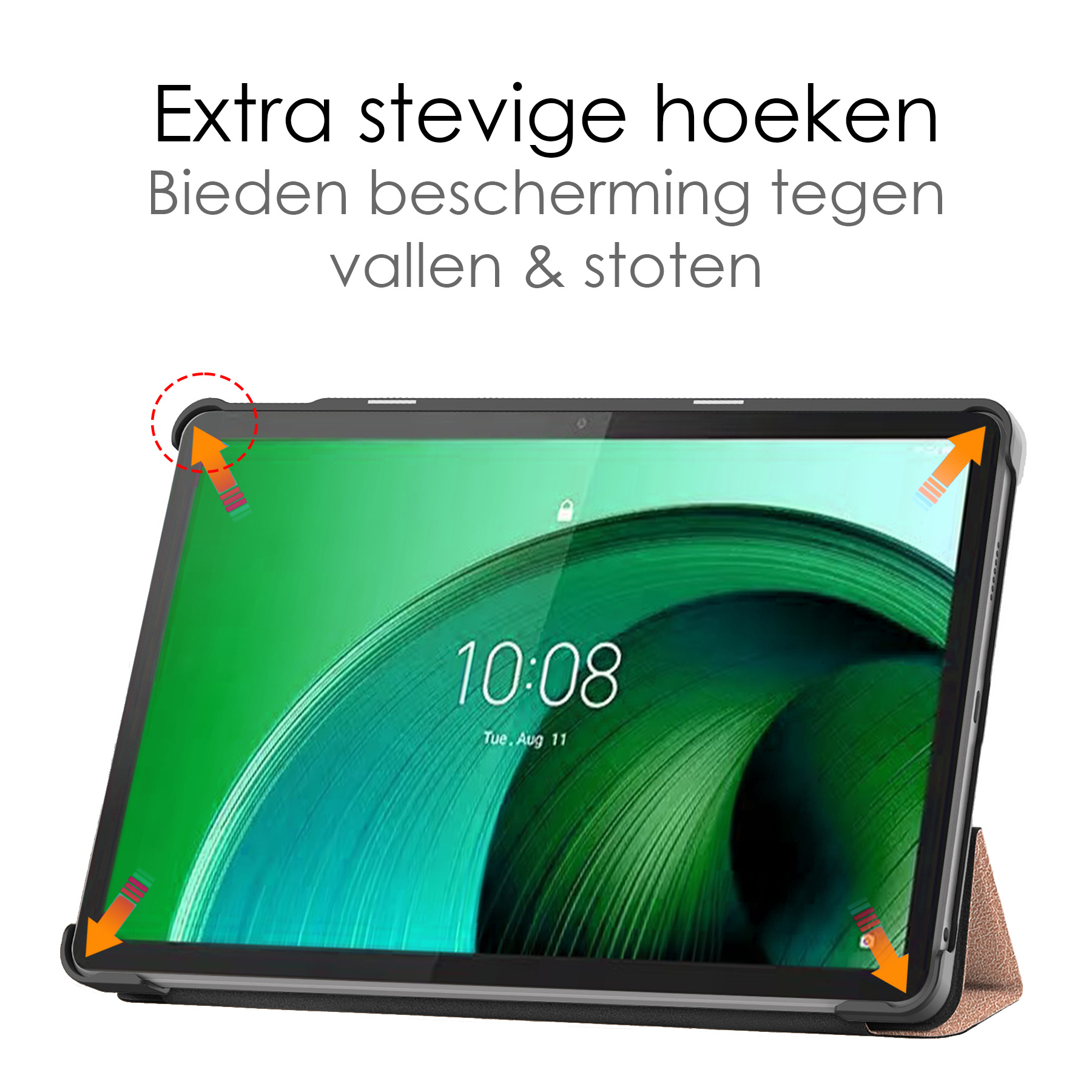 NoXx Hoesje Geschikt voor Lenovo Tab M10 5G Hoesje Case Hard Cover Hoes Book Case - Rosé goud
