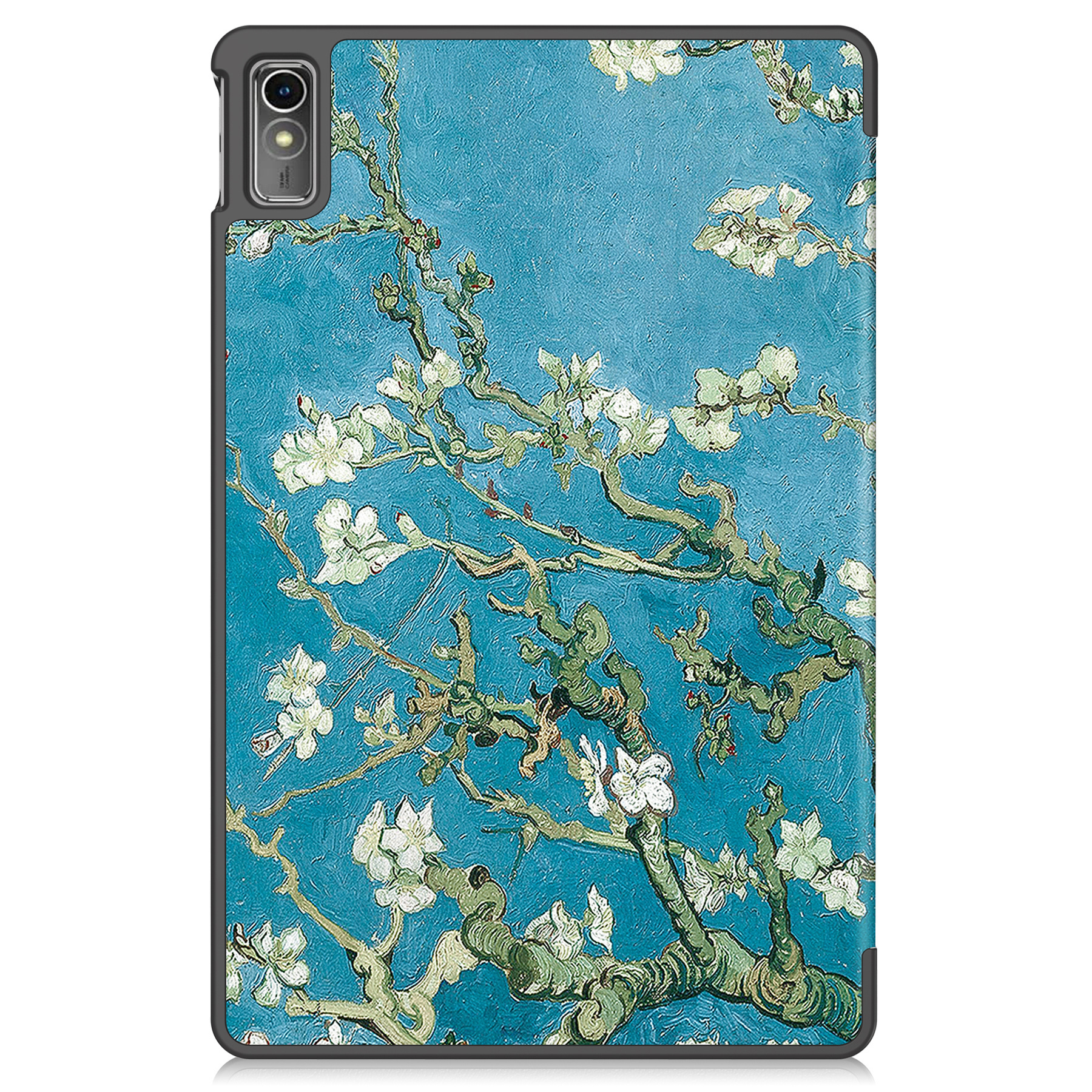 BASEY. Hoesje Geschikt voor Lenovo Tab M10 5G Hoes Case Tablet Hoesje Tri-fold Met Screenprotector - Hoes Geschikt voor Lenovo Tab M10 5G Hoesje Hard Cover Bookcase Hoes - Bloesem