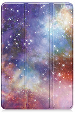 BASEY. Hoesje Geschikt voor Lenovo Tab M10 5G Hoes Case Tablet Hoesje Tri-fold Met Screenprotector - Hoes Geschikt voor Lenovo Tab M10 5G Hoesje Hard Cover Bookcase Hoes - Galaxy