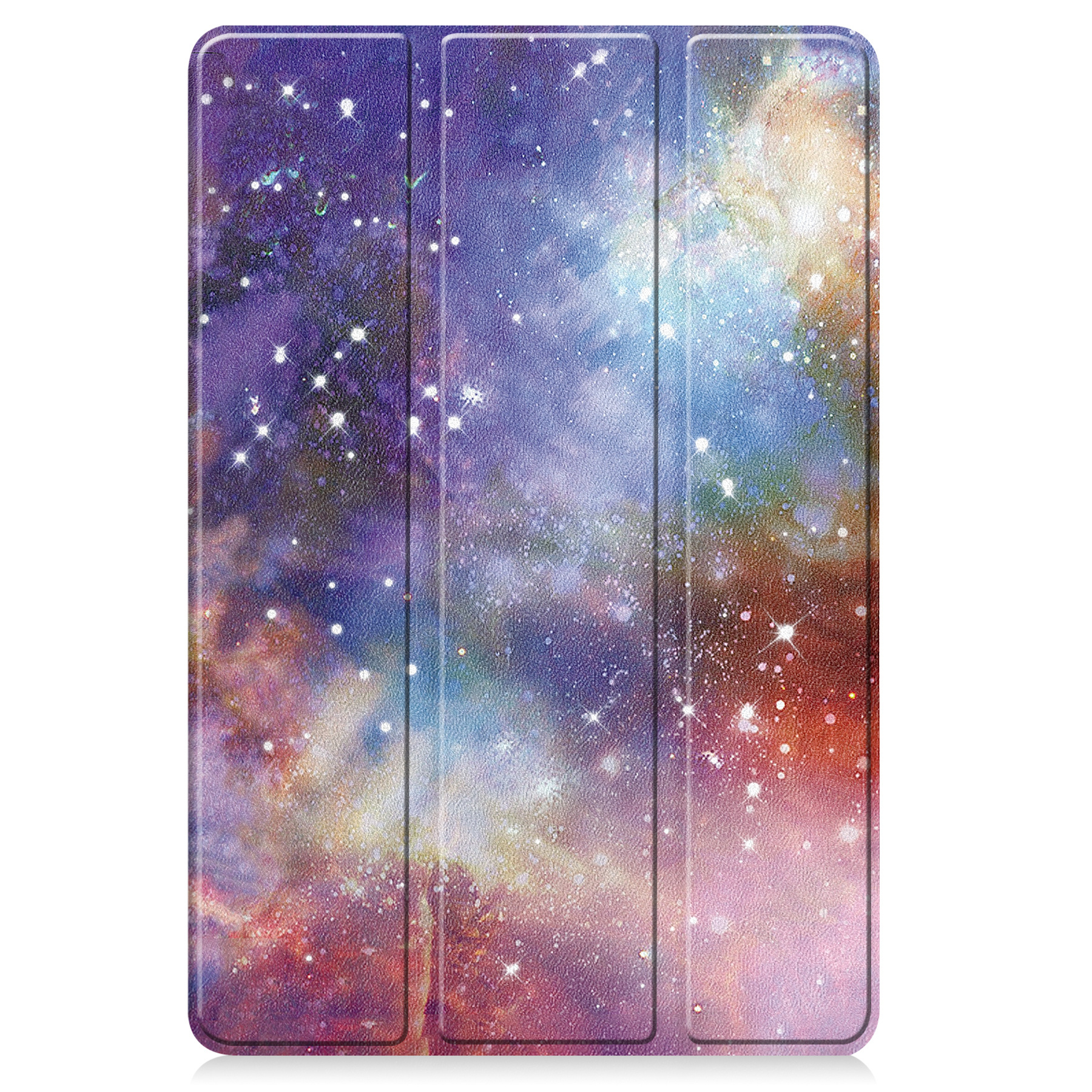 BASEY. Hoesje Geschikt voor Lenovo Tab M10 5G Hoes Case Tablet Hoesje Tri-fold Met Screenprotector - Hoes Geschikt voor Lenovo Tab M10 5G Hoesje Hard Cover Bookcase Hoes - Galaxy