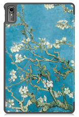 NoXx Hoesje Geschikt voor Lenovo Tab M10 5G Hoesje Case Hard Cover Hoes Book Case Met Screenprotector - Bloesem
