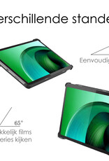 NoXx Hoesje Geschikt voor Lenovo Tab M10 5G Hoesje Case Hard Cover Hoes Book Case Met Screenprotector - Donkergroen