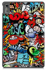 NoXx Hoesje Geschikt voor Lenovo Tab M10 5G Hoesje Case Hard Cover Hoes Book Case Met Screenprotector - Graffity