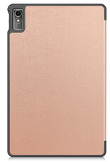 NoXx Hoesje Geschikt voor Lenovo Tab M10 5G Hoesje Case Hard Cover Hoes Book Case Met Screenprotector - Rosé goud