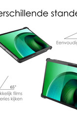 NoXx Hoesje Geschikt voor Lenovo Tab M10 5G Hoesje Case Hard Cover Hoes Book Case Met Screenprotector - Don't Touch Me