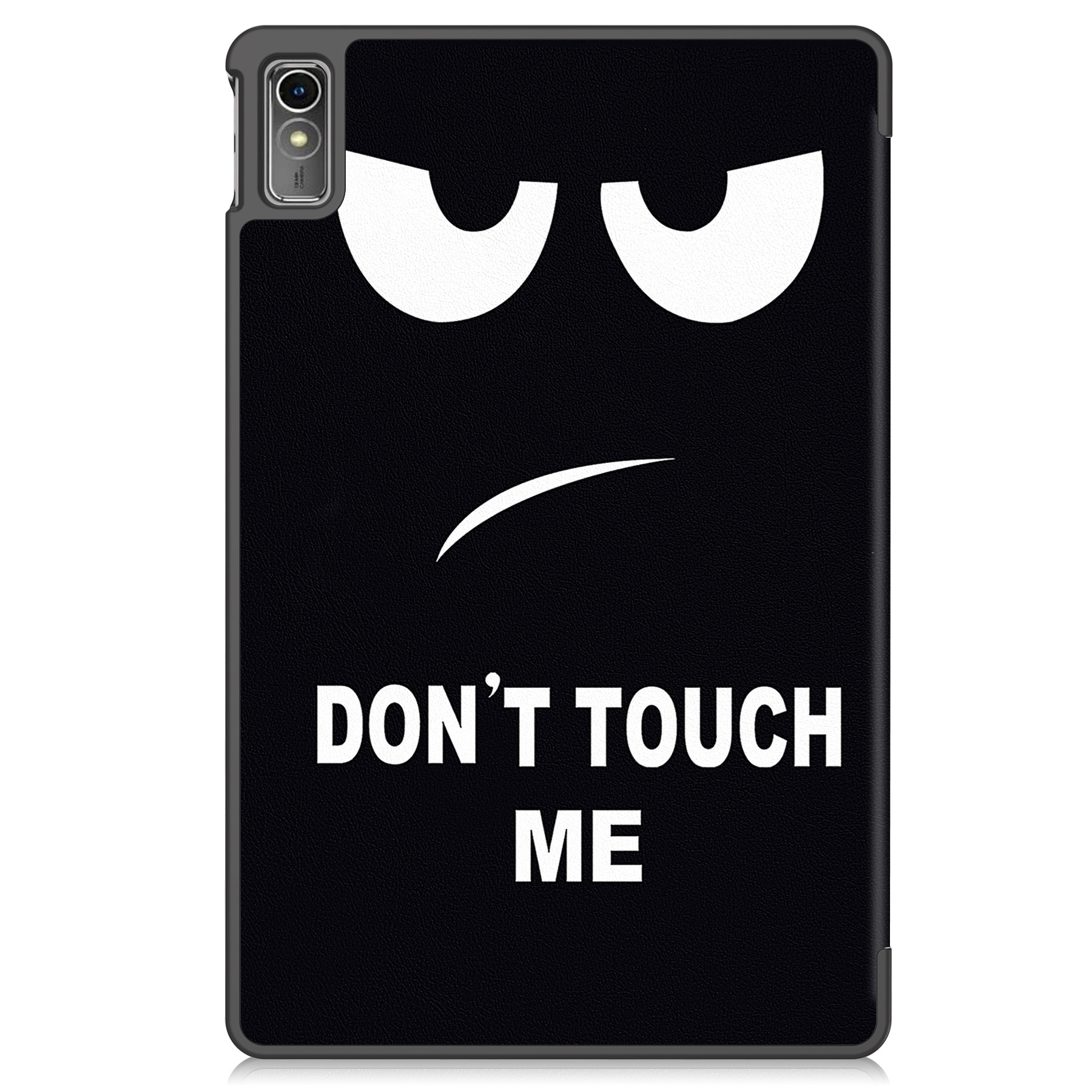 NoXx Hoesje Geschikt voor Lenovo Tab M10 5G Hoesje Case Hard Cover Hoes Book Case Met Screenprotector - Don't Touch Me