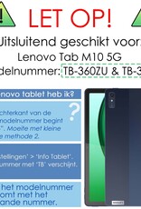 NoXx Hoesje Geschikt voor Lenovo Tab M10 5G Hoesje Case Hard Cover Hoes Book Case Met Screenprotector - Zwart
