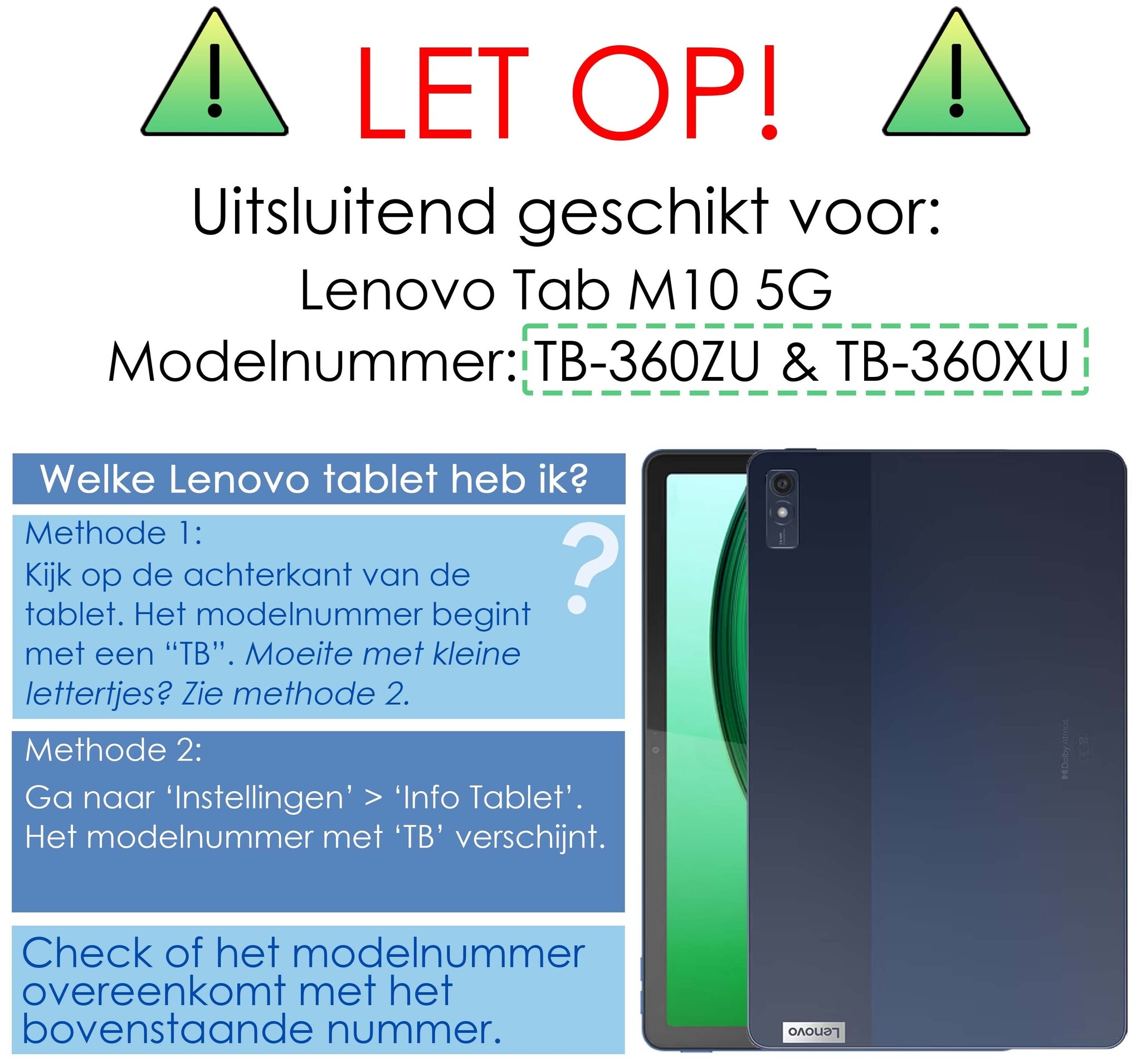 NoXx Hoesje Geschikt voor Lenovo Tab M10 5G Hoesje Case Hard Cover Hoes Book Case Met Screenprotector - Zwart