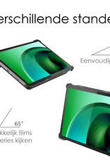 NoXx Hoesje Geschikt voor Lenovo Tab M10 5G Hoesje Case Hard Cover Hoes Book Case Met Screenprotector - Zwart
